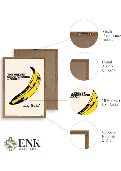 Andy Warhol Ahşap Çerçeveli Tablo fırsatları