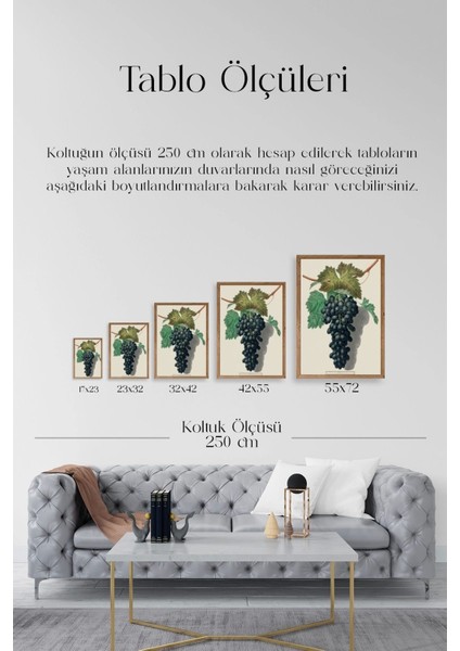 Üzüm Ahşap Çerçeveli Tablo indirimleri