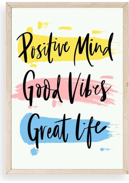 Motto Ahşap Çerçeveli Tablo