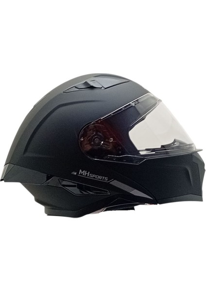 928 Çene Açılır Mat Siyah Kask