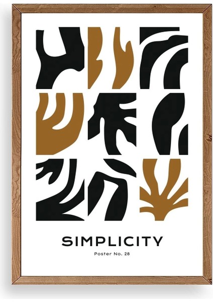 Soyut Poster Ahşap Çerçeveli Tablo