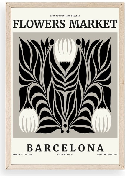 Çiçek Ahşap Çerçeveli Tablo