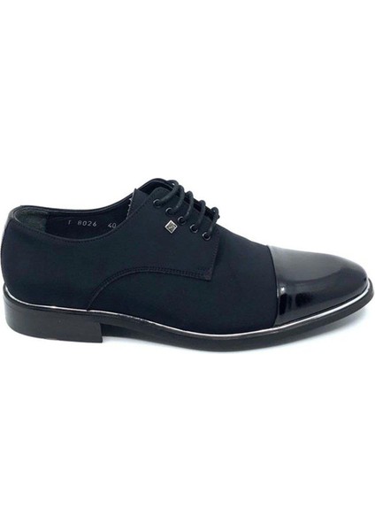 Bağcıklı Siyah Rugan Saten Erkek Klasik Ayakkabı 8026 430 505