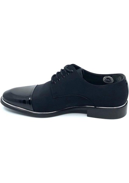 Bağcıklı Siyah Rugan Saten Erkek Klasik Ayakkabı 8026 430 505