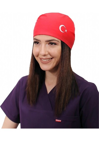 Ay Yıldız Bone - 115 Kırmızı