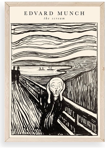 Çığlık Ahşap Çerçeveli Tablo