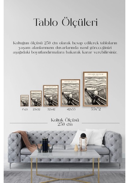 Çığlık Ahşap Çerçeveli Tablo indirimleri