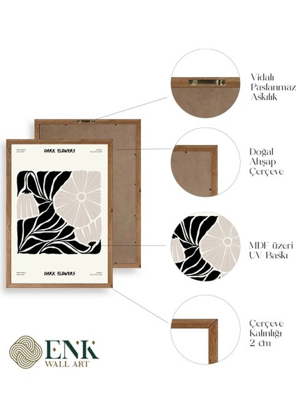 Çiçek Ahşap Çerçeveli Tablo fırsatları
