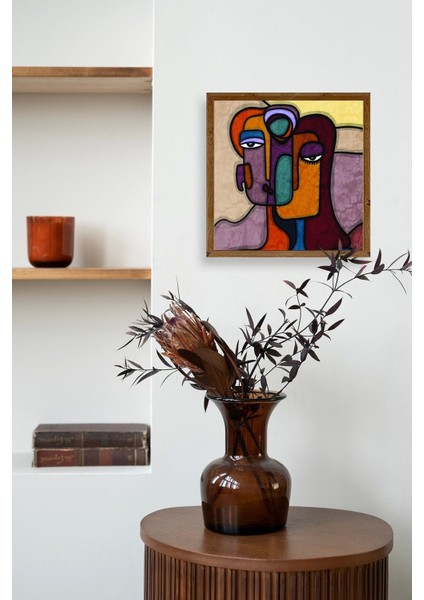 Soyut Kadın Ahşap Çerçeveli Tablo modelleri