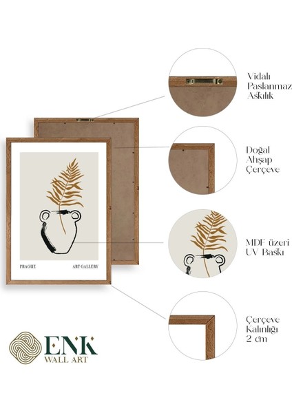 Vazo Ahşap Çerçeveli Tablo fırsatları