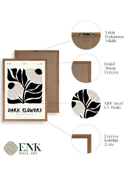 Çiçek Ahşap Çerçeveli Tablo fırsatları