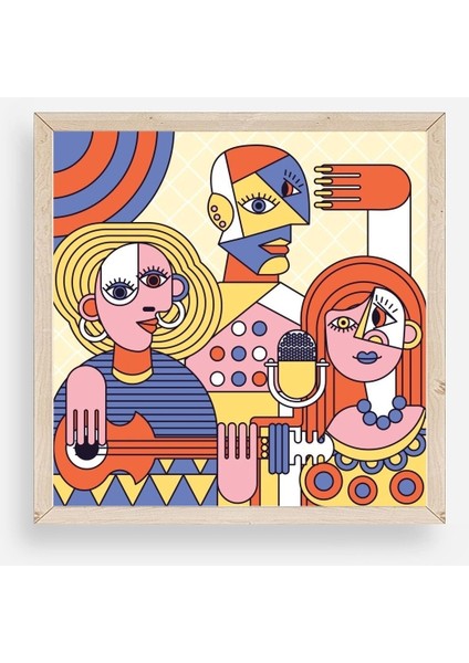 Modern Ahşap Çerçeveli Tablo