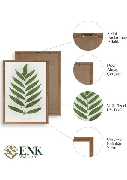 Yaprak Ahşap Çerçeveli Tablo fırsatları