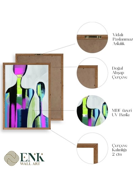 Soyut Ahşap Çerçeveli Tablo fırsatları