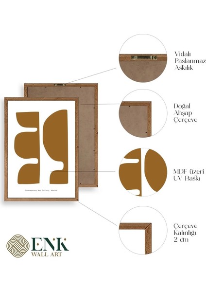 Soyut Ahşap Çerçeveli Tablo fırsatları