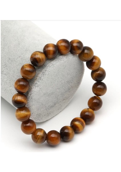 Kaplan Gözü Doğal Taş Bileklik 10 mm Küre Kesim fiyatları