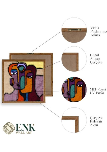 Soyut Kadın Ahşap Çerçeveli Tablo fırsatları