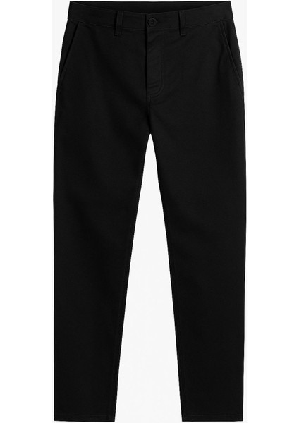 Erkek Regular Siyah Pantolon 5 Cep Siyah Pantolon
