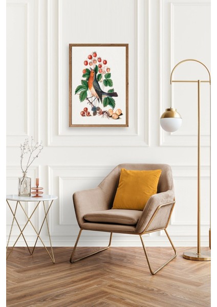 Daldaki Kuş Ahşap Çerçeveli Tablo fiyatları