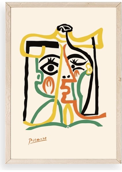 Tete De Femme Ahşap Çerçeveli Tablo