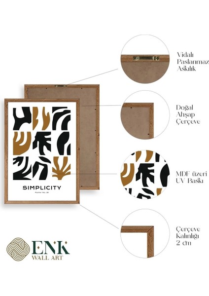 Soyut Poster Ahşap Çerçeveli Tablo fırsatları