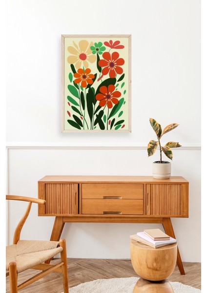 Çiçek Ahşap Çerçeveli Tablo modelleri