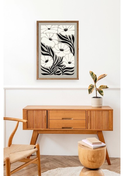 Çiçek Ahşap Çerçeveli Tablo modelleri