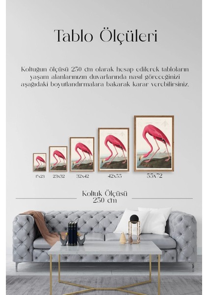 Flamingo Ahşap Çerçeveli Tablo indirimleri