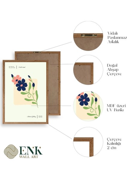 Flower Market Üçlü Ahşap Çerçeveli Tablo fırsatları