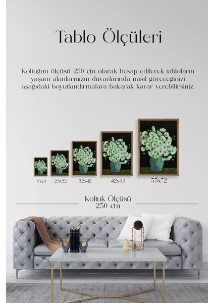 Çiçekler Ahşap Çerçeveli Tablo indirimleri