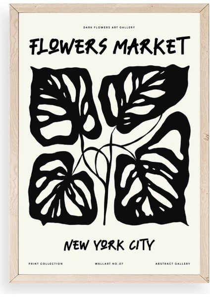 Yaprak Ahşap Çerçeveli Tablo