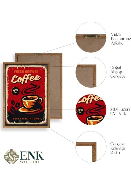 Kahve Ahşap Çerçeveli Tablo fırsatları