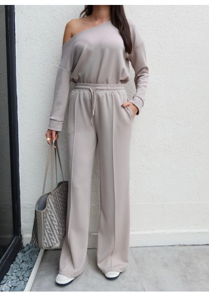 Kayık Yaka Modal Eşofman Takım modelleri