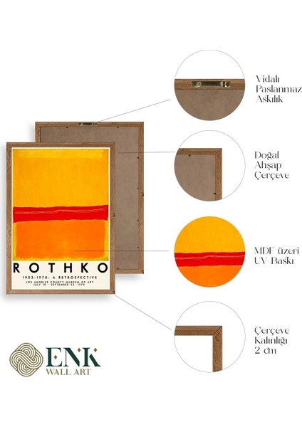 Rothko Ahşap Çerçeveli Tablo fırsatları