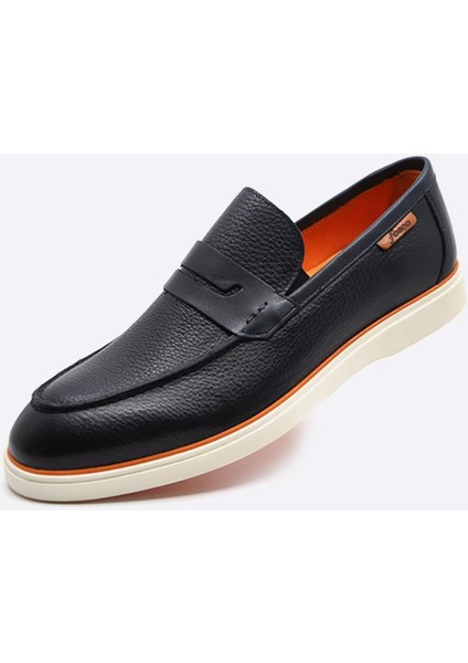 Flotter Hakiki Deri Günlük Ayakkabı Lacivert 9939