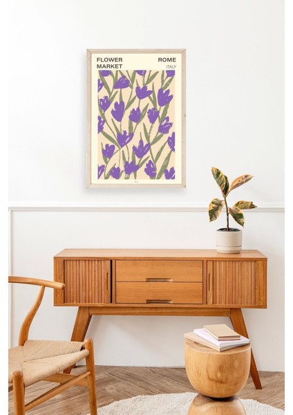 Çiçek Ahşap Çerçeveli Tablo modelleri