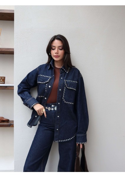 Denim Zımba Detaylı Ikili Takım fiyatları