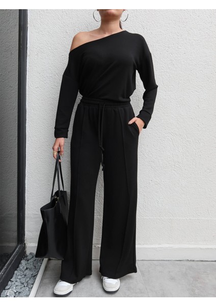 Kayık Yaka Modal Eşofman Takım modelleri