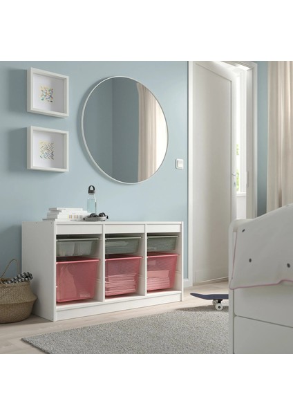 Trofast Saklama Ünitesi Beyaz Açık Yeşil Gri Açık Kırmızı 99 x 44 x 56 cm modelleri