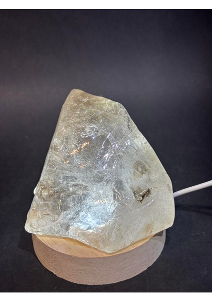 Kristal Kuvars Doğaltaş Huzur Lamba