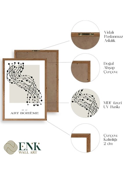 Soyut Ahşap Çerçeveli Tablo fırsatları