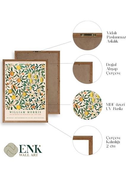 William Morris Ahşap Çerçeveli Tablo fırsatları