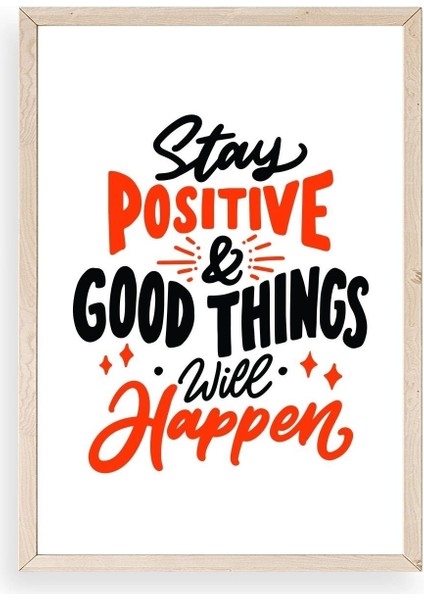 Motto Ahşap Çerçeveli Tablo