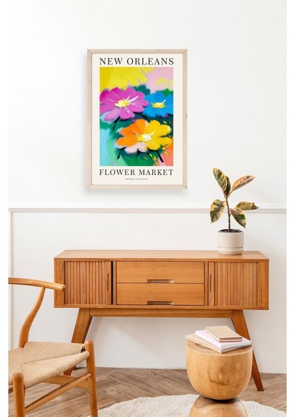 Çiçek Ahşap Çerçeveli Tablo modelleri