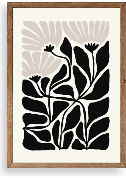 Çiçek Ahşap Çerçeveli Tablo