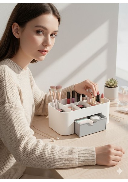 Çok Bölmeli Masaüstü Organizer – Çekmeceli