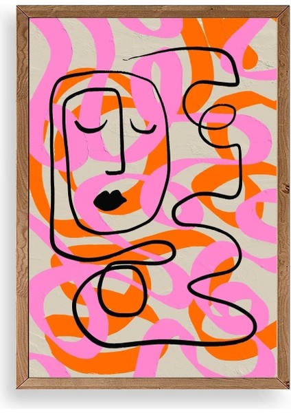 Soyut Ahşap Çerçeveli Tablo