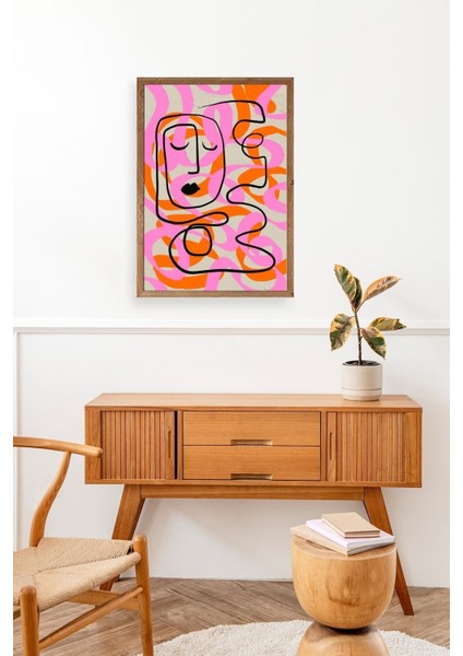 Soyut Ahşap Çerçeveli Tablo modelleri