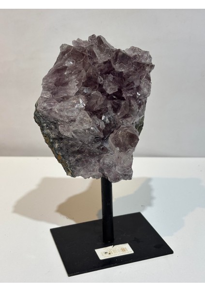 Brezilya Ametist Doğaltaş Siyah Demir Stantlı