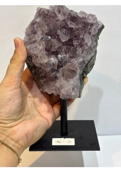 Brezilya Ametist Doğaltaş Siyah Demir Stantlı fırsatları